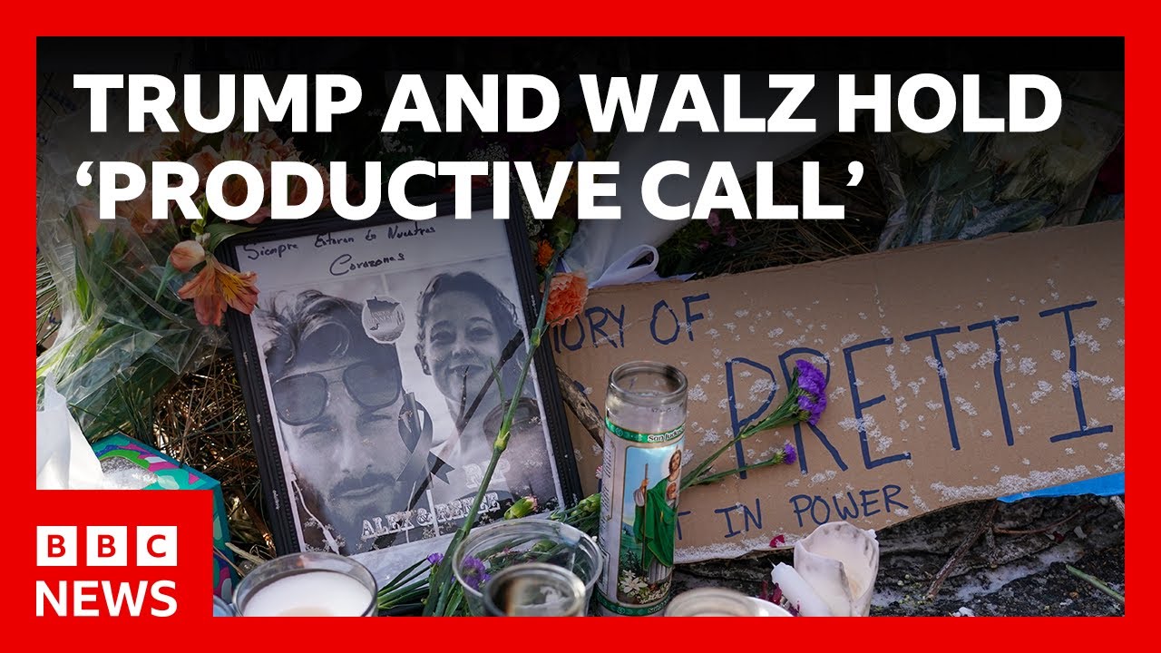 President Trump has ‘productive call’ with Minnesota governor after shooting | BBC News