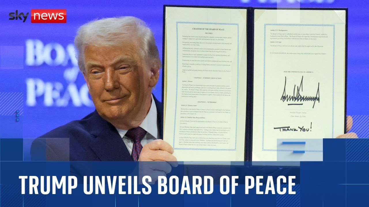 President Trump unveils Board of Peace in Davos