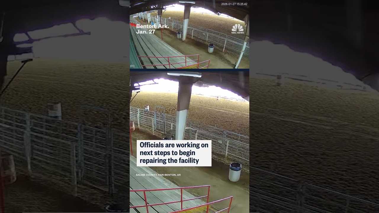 Rodeo arena roof collapses under the weight of snow and sleet