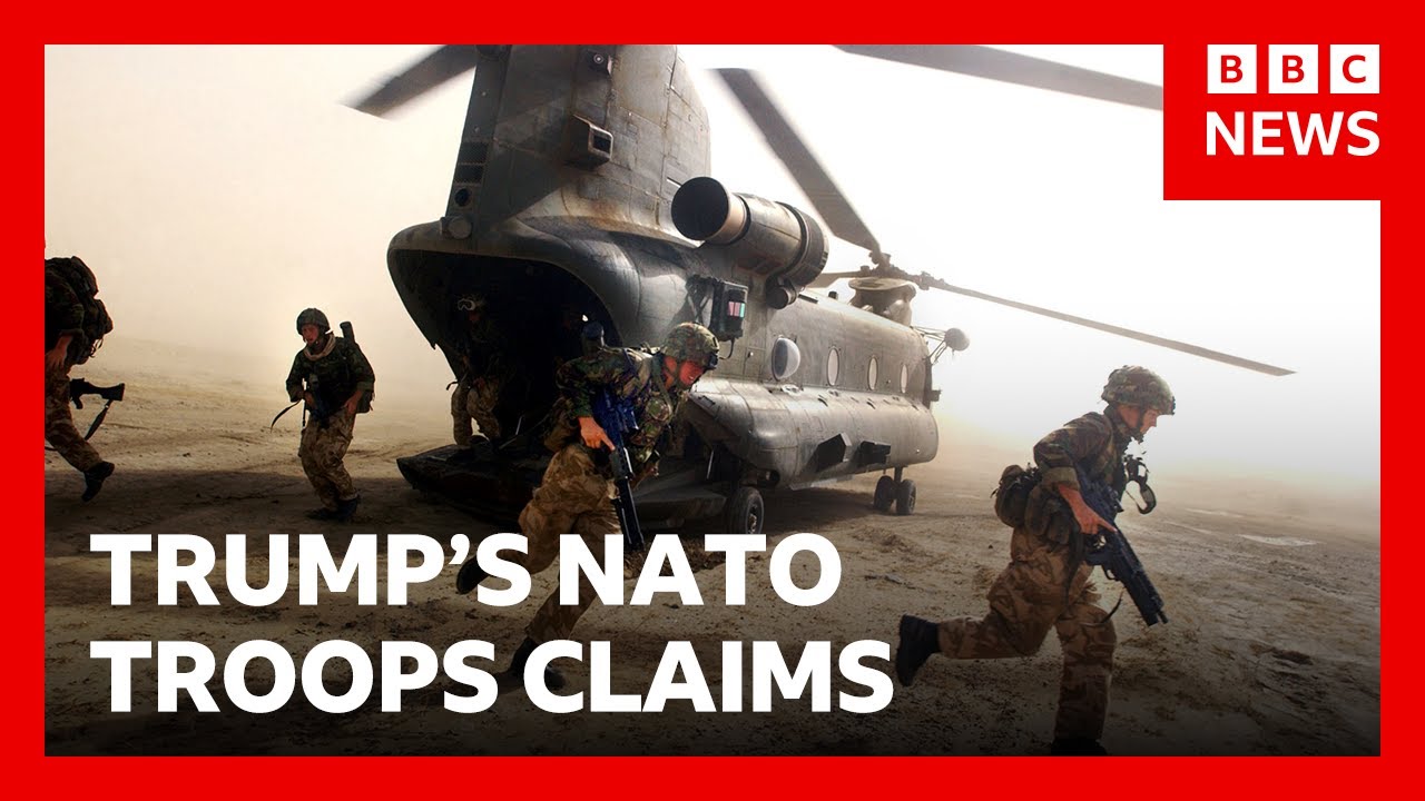 Row over US President Trump’s claims about Nato troops | BBC News