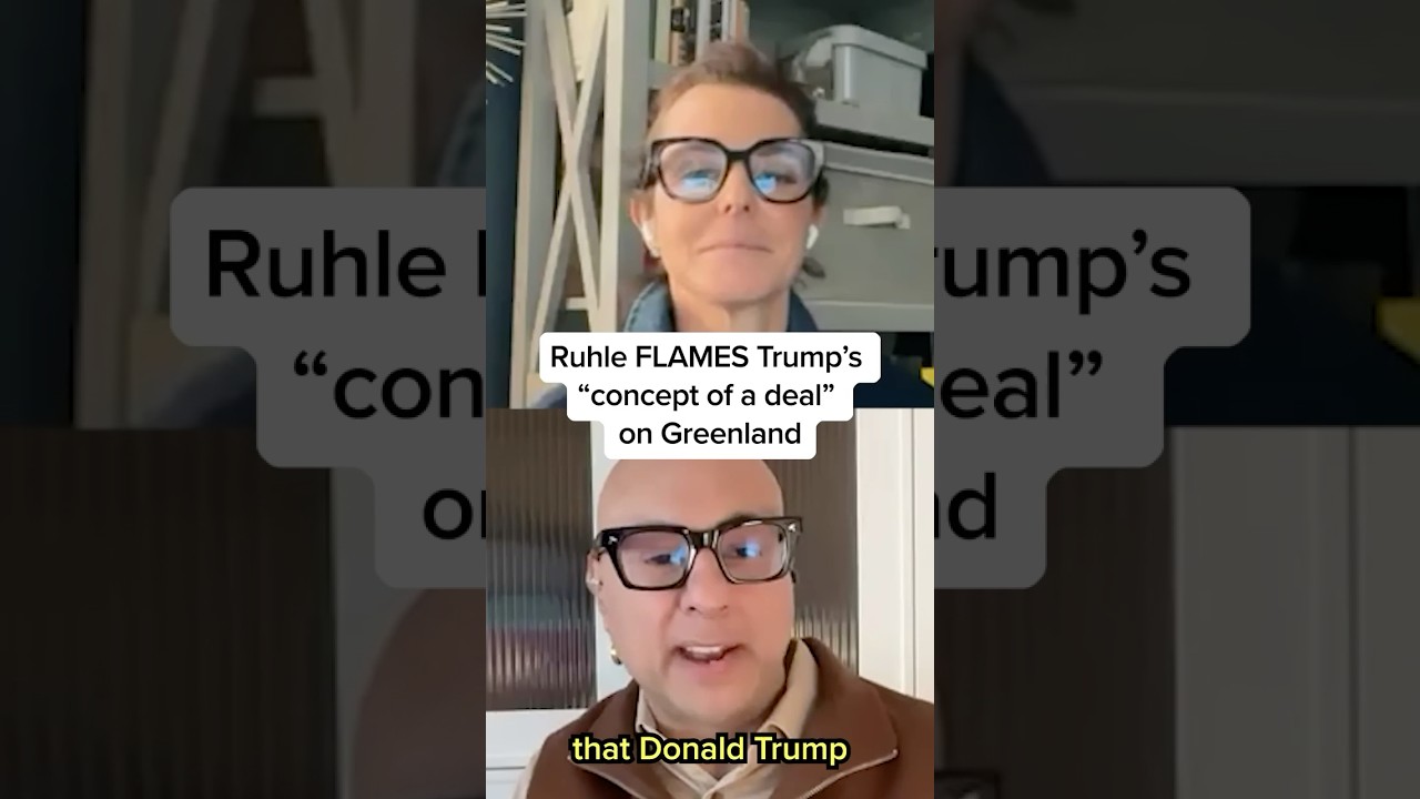 Ruhle FLAMES Trump’s ‘concept of a deal’ on Greenland