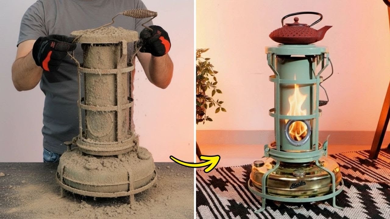 RUSTY JUNK TO SHOWROOM SHINE: Full Restoration of Antique Paraffin Heater 🛠️✨