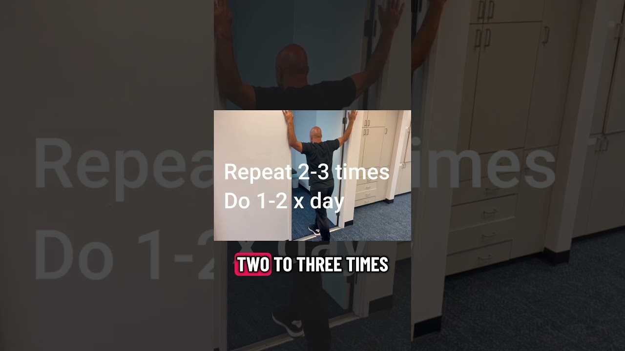 Seniors: Improve posture with this stretch #physio #physicaltherapy #seniorfitness