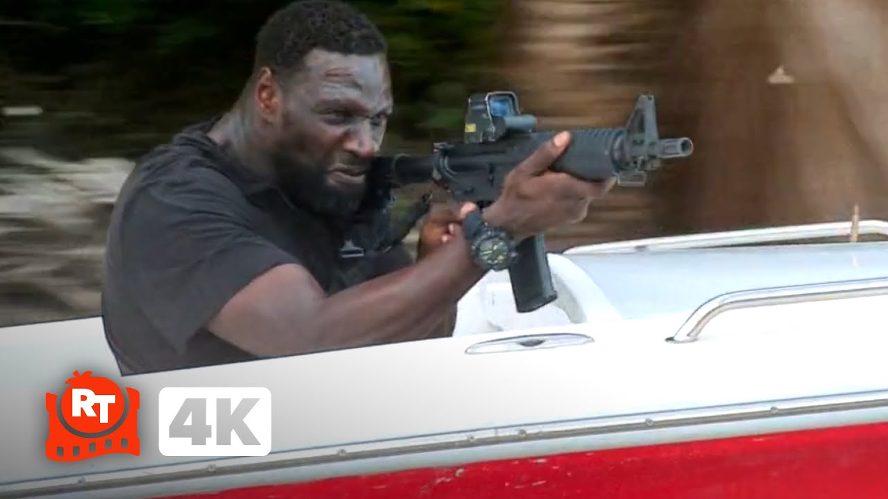 Shadow Force (2025) 4K – Boat Chase Shootout | Movieclips