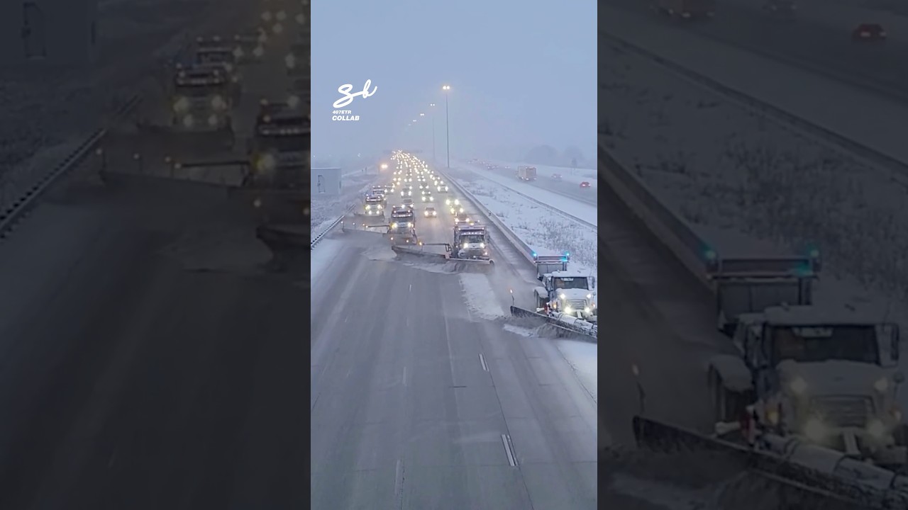 Snow Plow Patrol! 🥶 #snow #trucks #highway