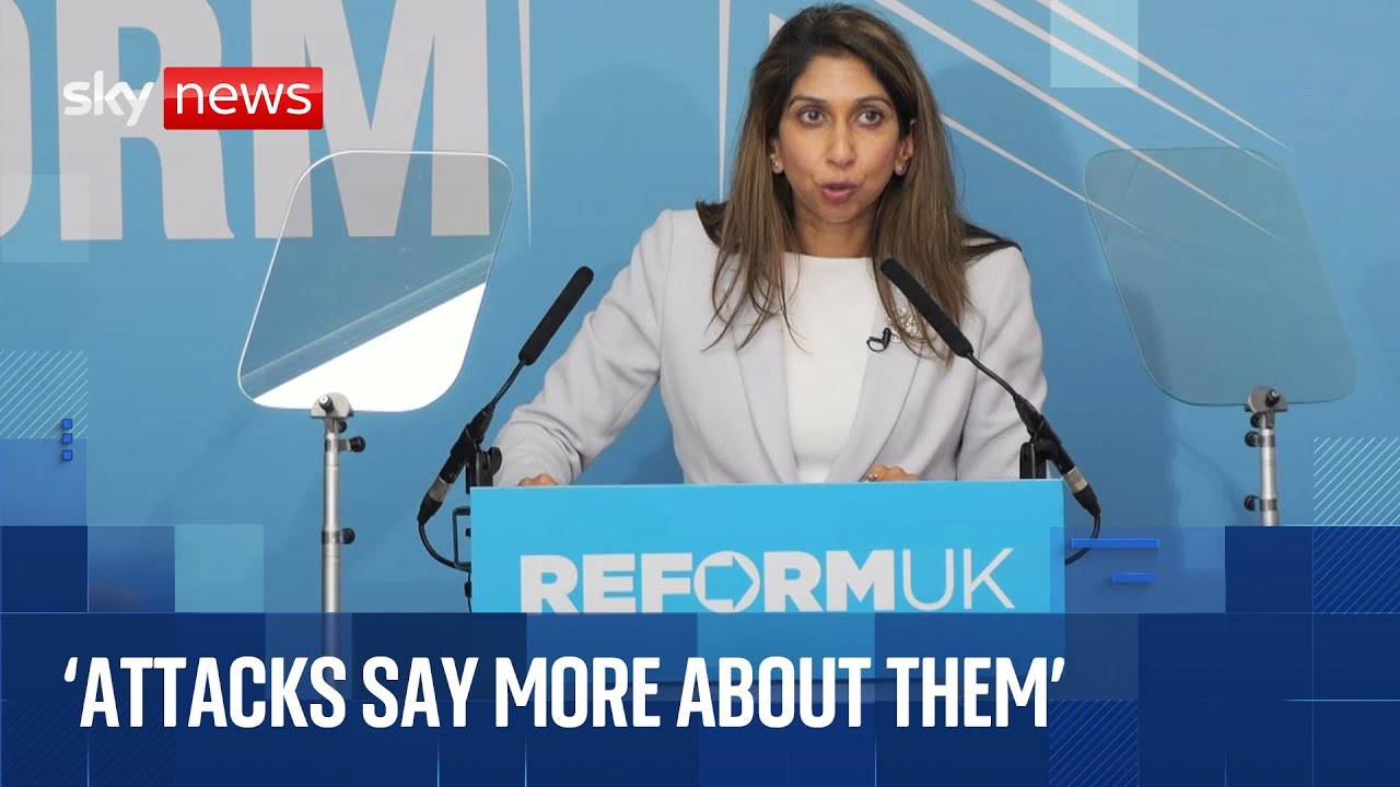 Suella Braverman and Nigel Farage news conference after Reform UK defection