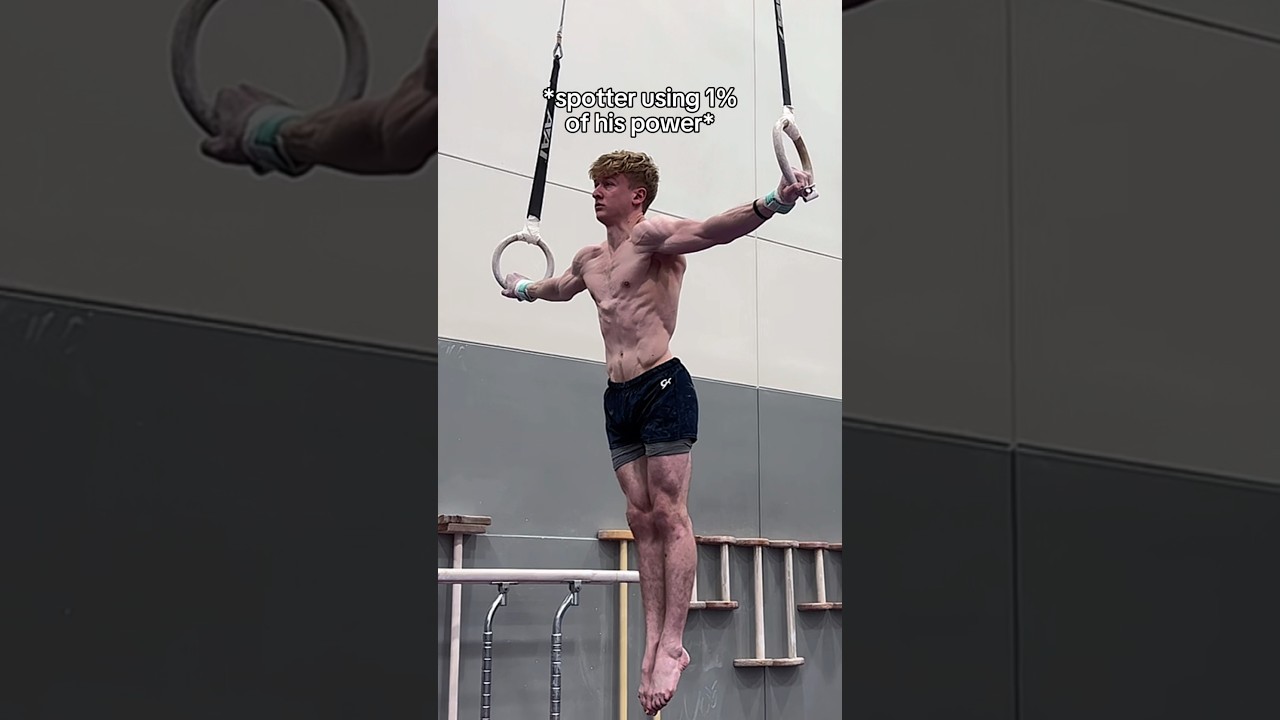 The spotters are the strongest 😳 @rileyloos37  #gymnastics #gymnast #olympics #olympic #sports