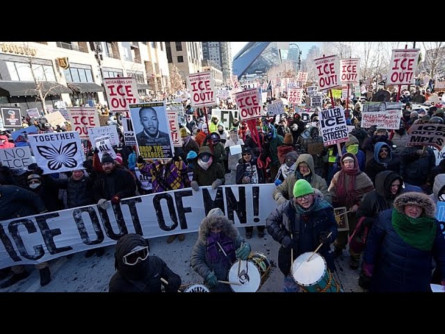 Thousands rally and hundreds of businesses close in protest against ICE presence in Minnesota