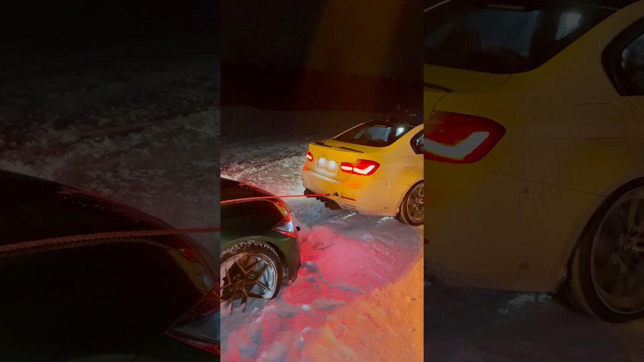 Towing Car Without A Tow Bar! 🤯 #cars #bmw #recovery
