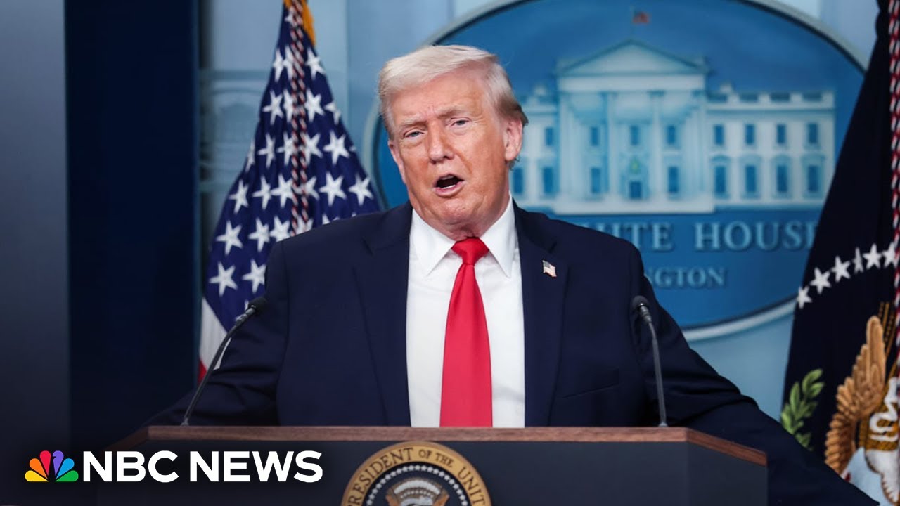 Trump defends domestic priorities and foreign policy at White House briefing