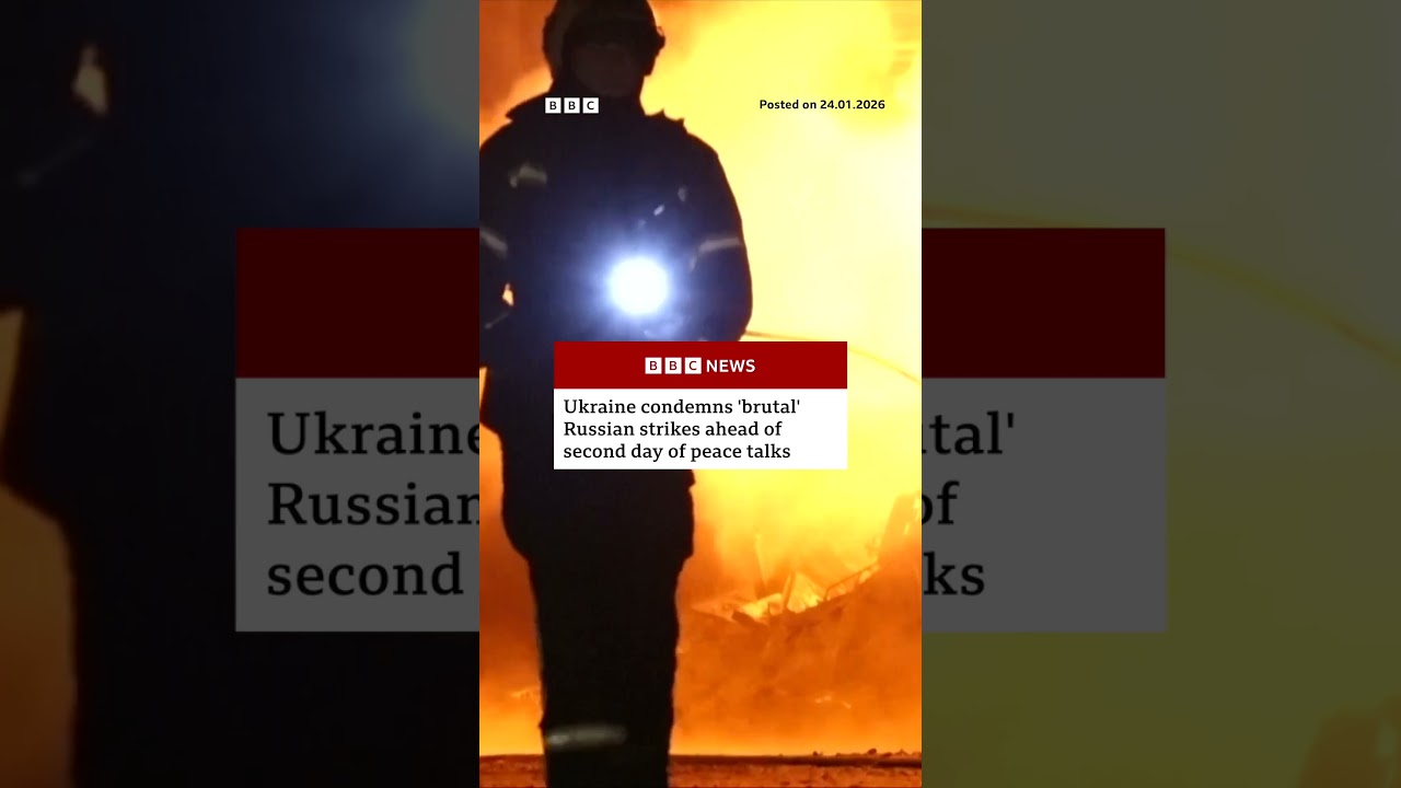 Ukraine condemns ‘brutal’ Russian strikes ahead of peace talks. #Ukraine #Russia #BBCNews