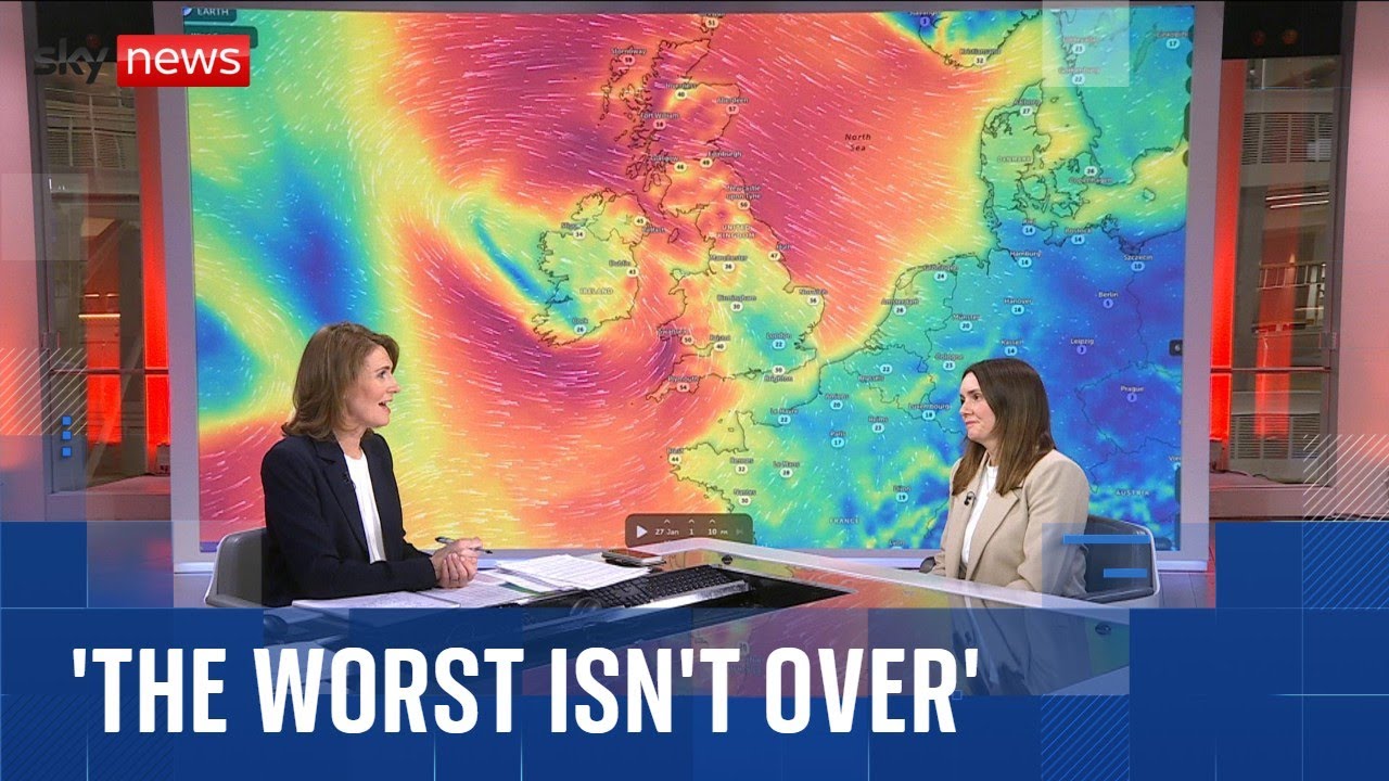 UK’s South West battered by Storm Chandra – with more to come