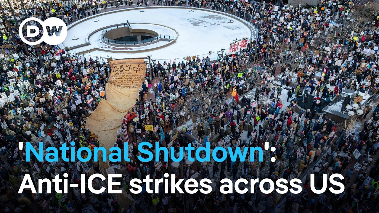 US students, businesses, and Hollywood lead ‘national shutdown’ strike against ICE and CBP | DW News