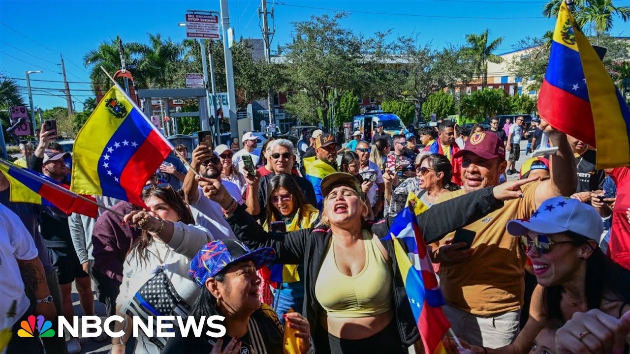 Venezuelans taking to the streets in Florida celebrating Maduro’s capture