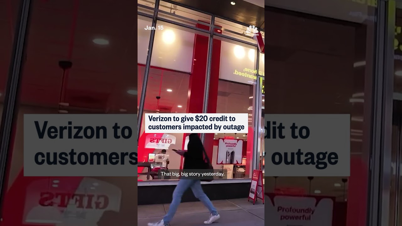 Verizon offers $20 credit to customers hit by outage