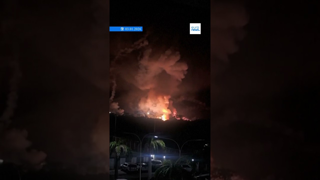 Videos show explosions in Venezuela’s capital Caracas and coastal city