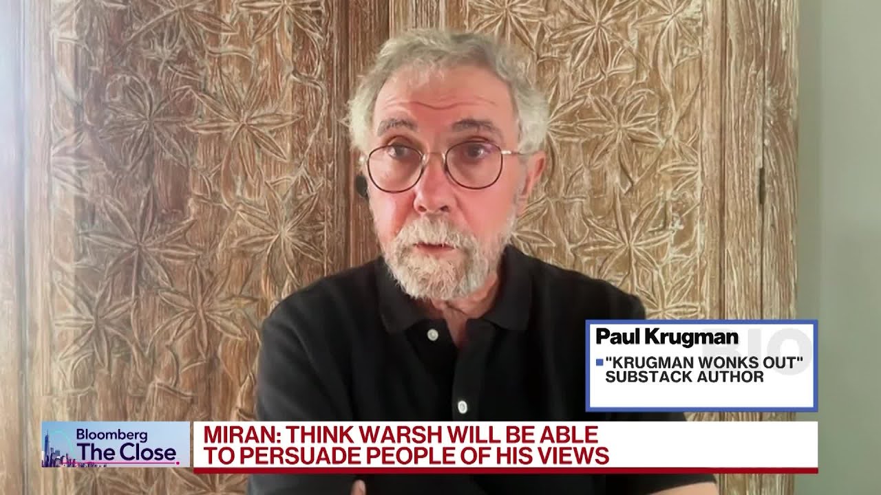 Warsh Isn’t a ‘Complete Partisan Clown,’ Krugman Says