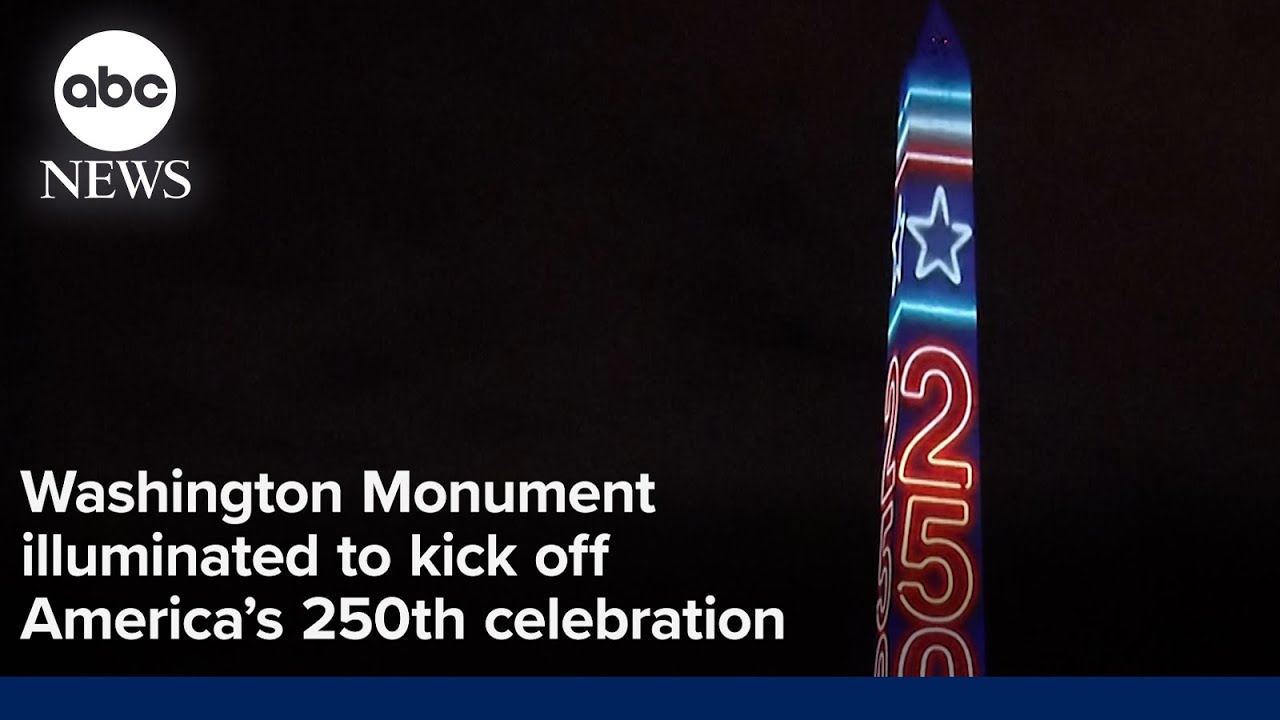 Washington Monument light show kicks off America’s 250th celebration