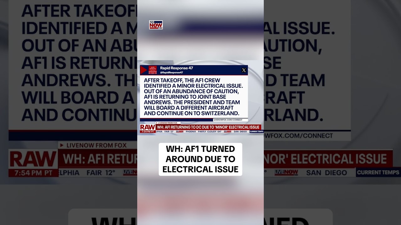 WH: AF1 turned around due to electrical issue