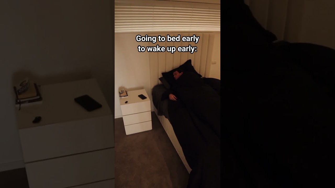 When You Try To Go To Bed Early To Wake Up Early.