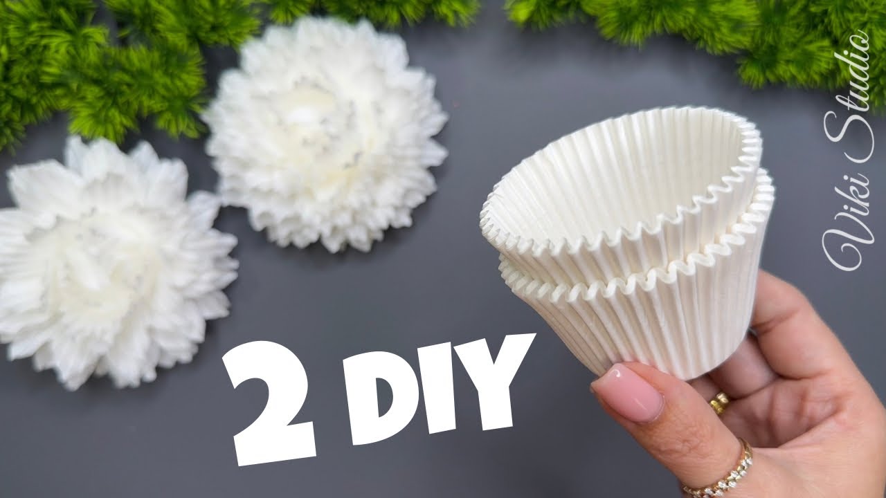 2 IDEAS 💥 Create Gorgeous Paper Flowers with Just Cupcake Liners!