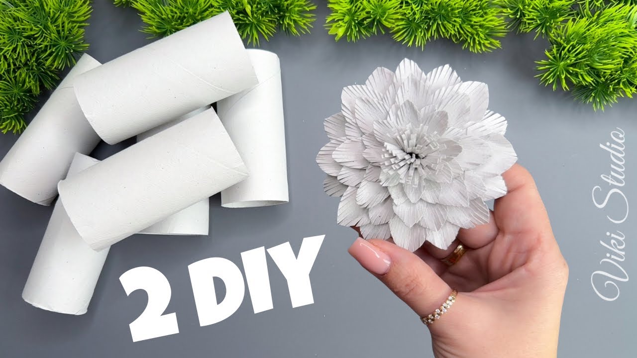 2 IDEAS 💥 Easy Recycling Craft Idea Paper Decoration DIY Paper Rolls