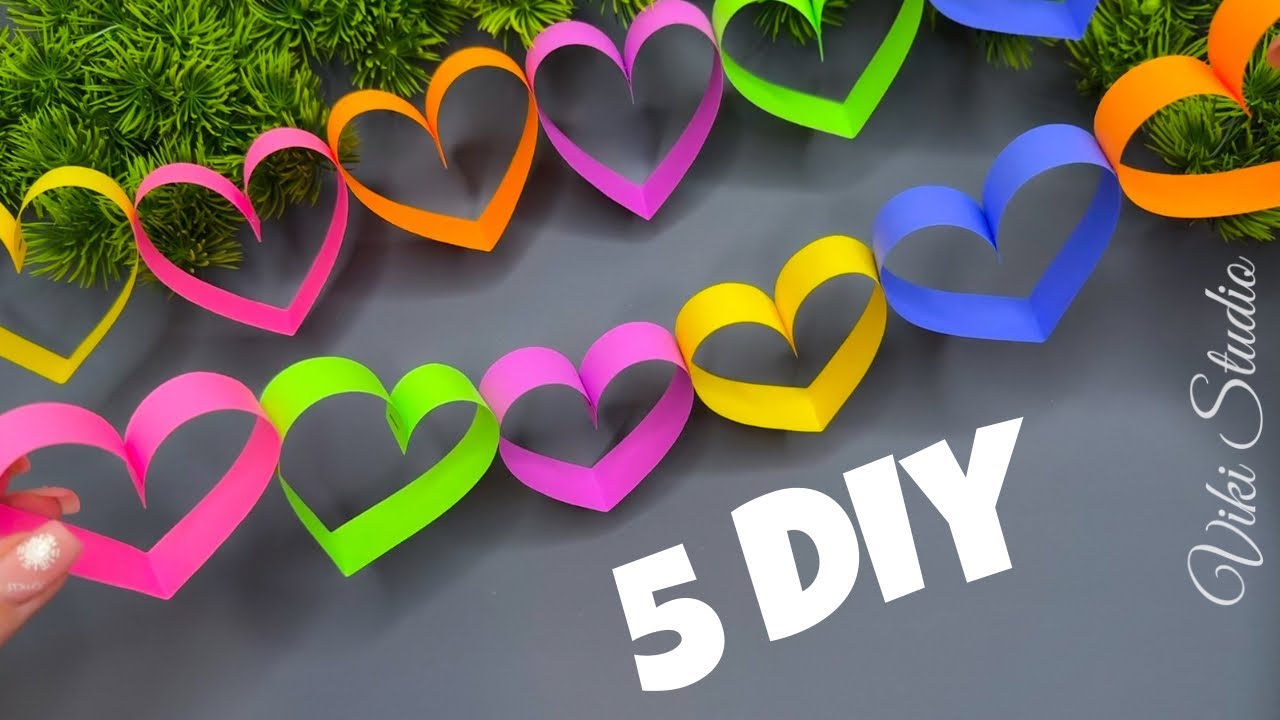 5 EASY Valentine’s Day Craft Ideas | DIY Paper Crafts for Everyone