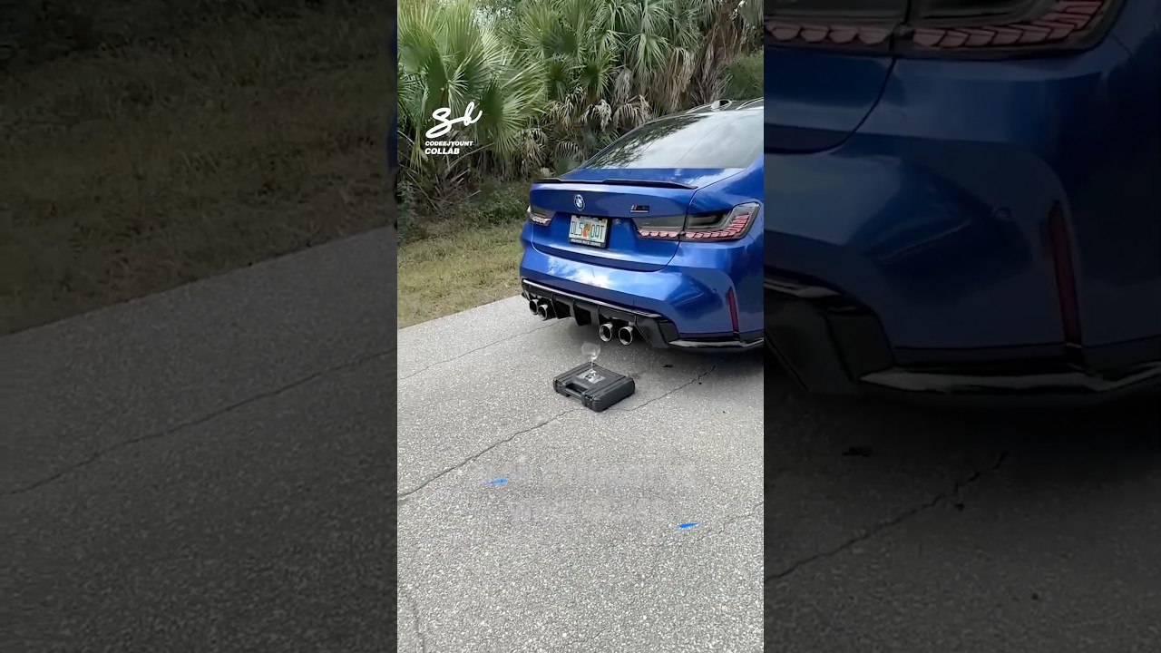 BMW Exhaust vs Wine Glass! 🍷 #cars #exhaust #breaking