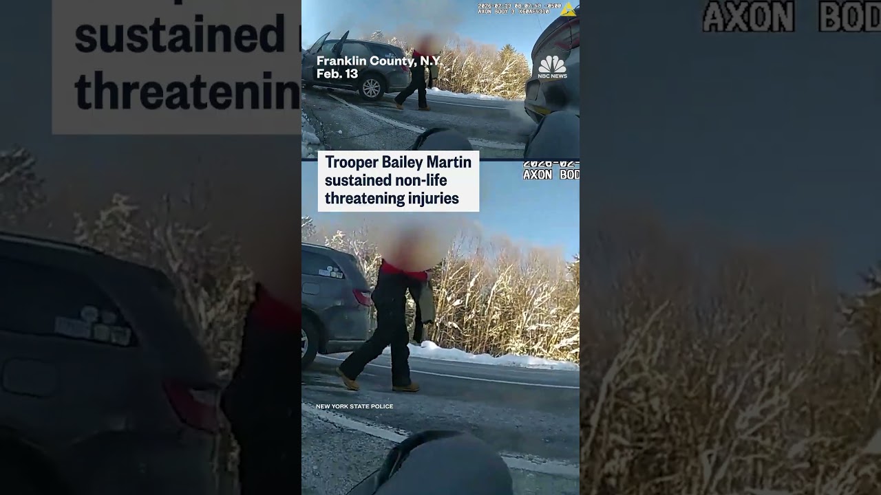 Body camera captures vehicle that failed to stop and struck a trooper