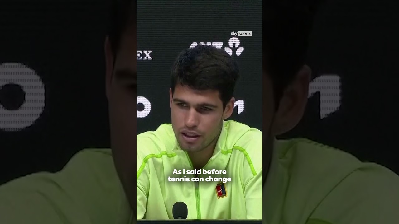 Carlos Alcaraz reacts to winning Australian Open and completing a Career Grand Slam