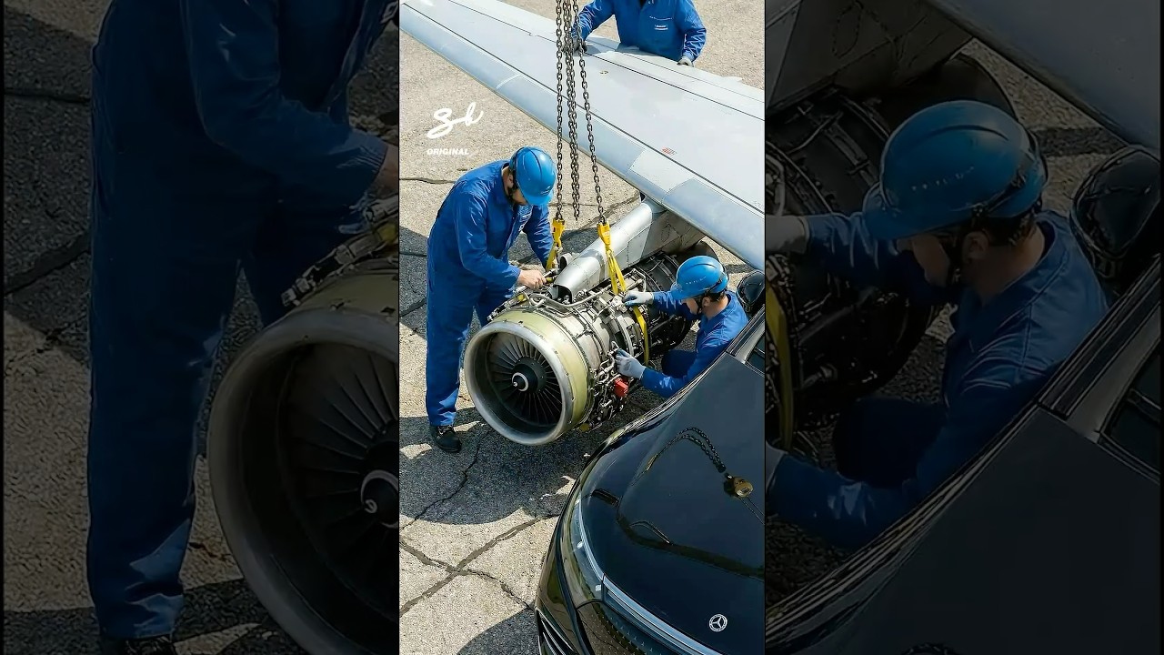 Clear the runway… for a car! 😱 #cars #plane #inventions