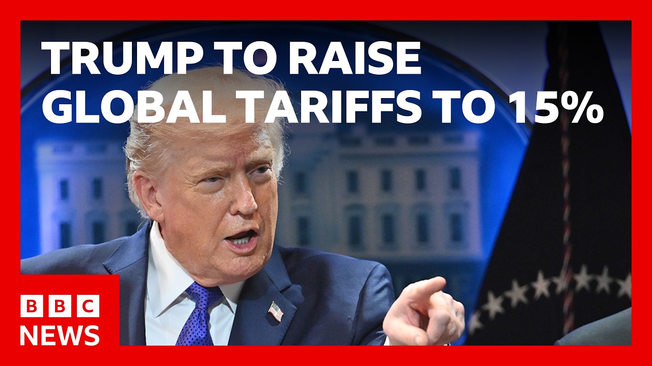 Donald Trump to raise global tariffs to 15% after ‘anti-American’ Supreme Court verdict | BBC News