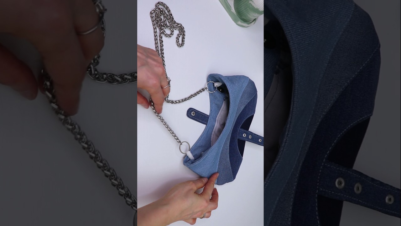 DON’T Toss Your Old Jeans!See Why👖#shorts #denimbag #sewingtutorial #upcycling #diybag #denimscraps