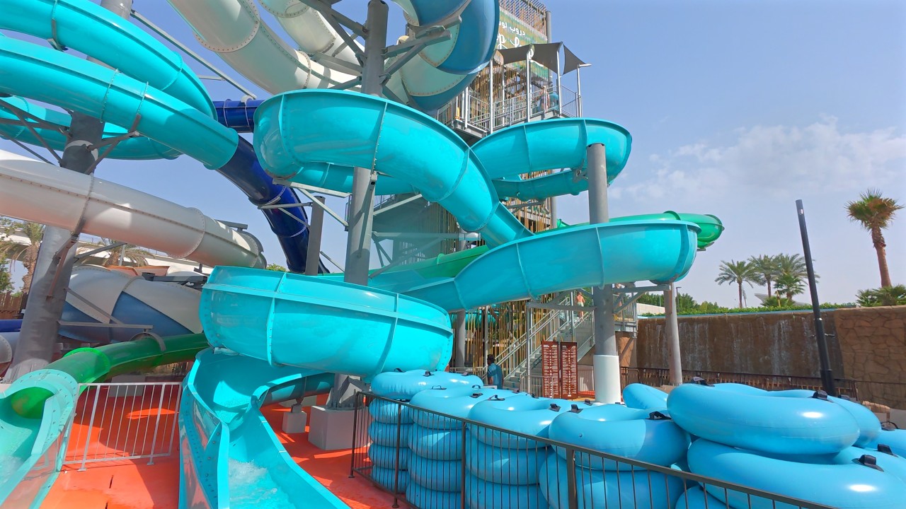 Drop Loop Water Slide at Grand Hyatt Dubai Waterpark 🇦🇪