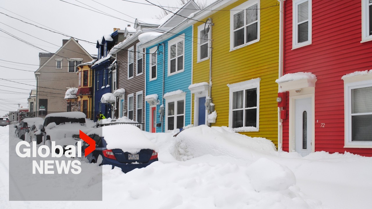 Fierce snowstorm buries parts of Newfoundland