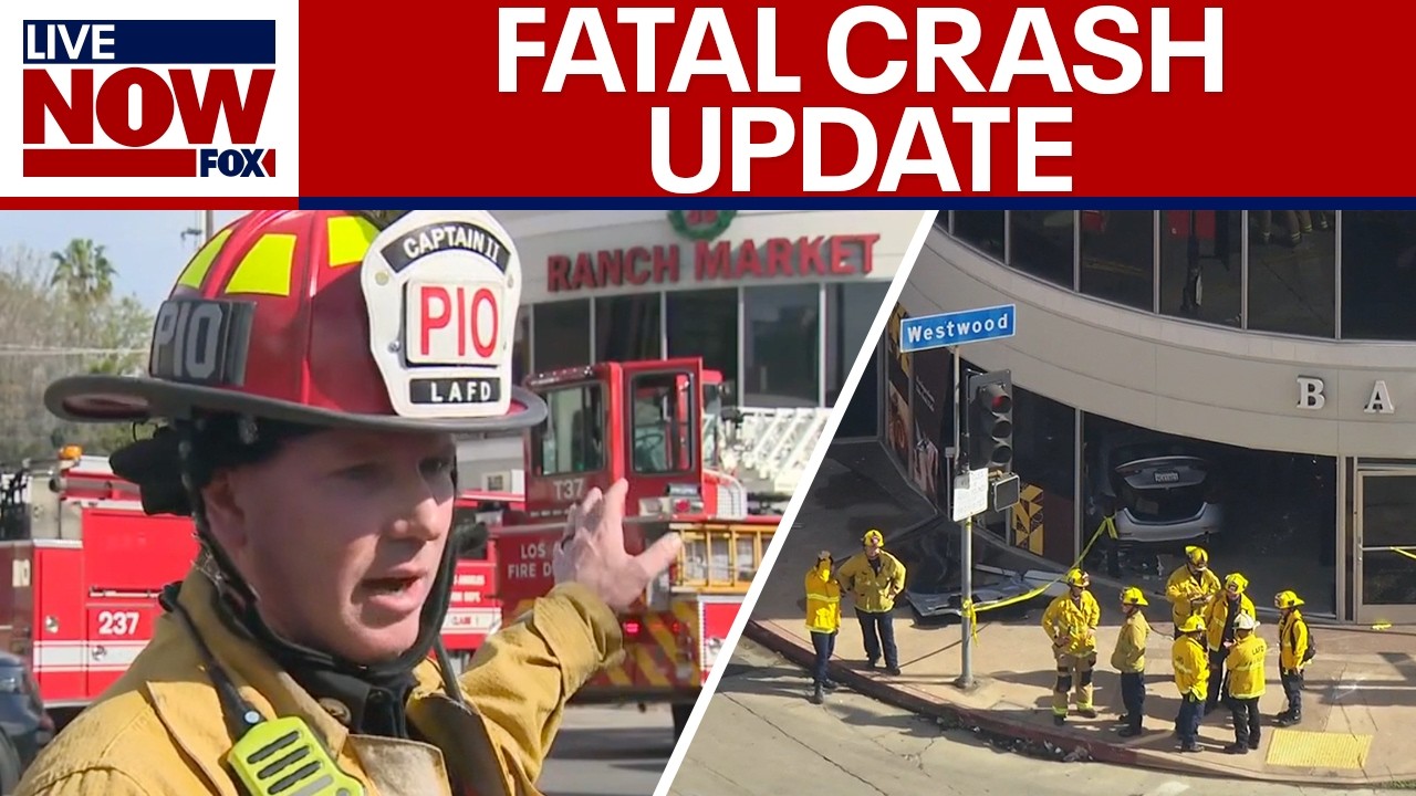 First responders on scene after fatal car-into-store collision in LA