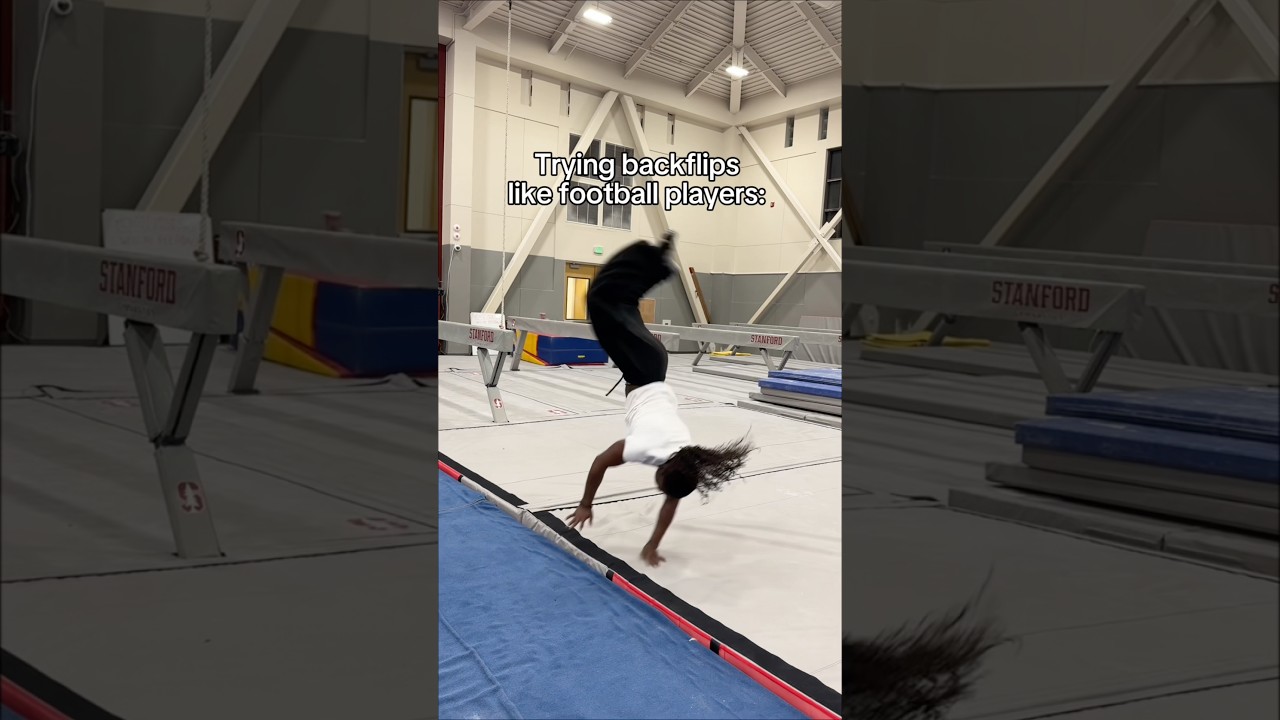 Flipping like football players 😂 #football #olympics #olympic #sports #gymnastics #gymnast