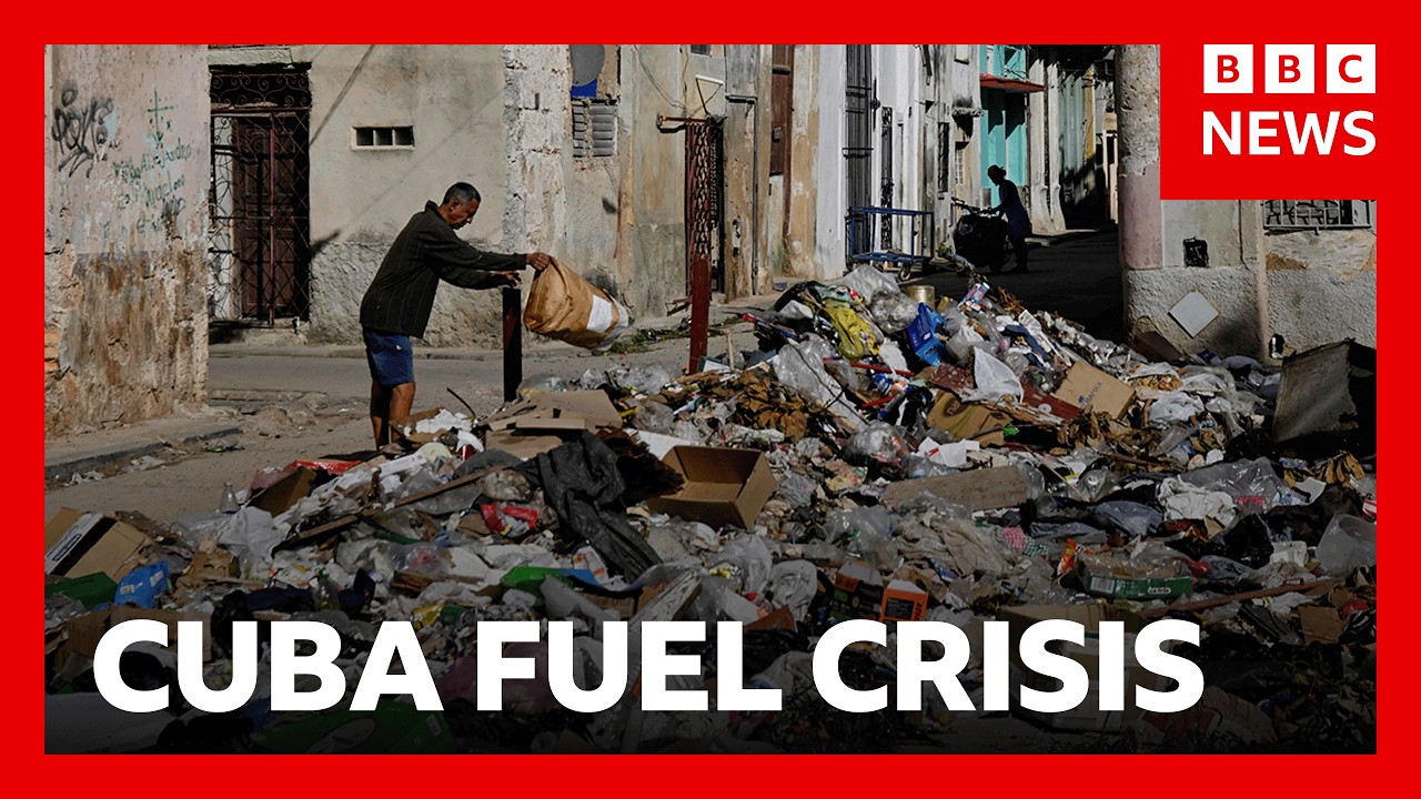 Fuel crisis in Cuba prevents rubbish pickups | BBC News