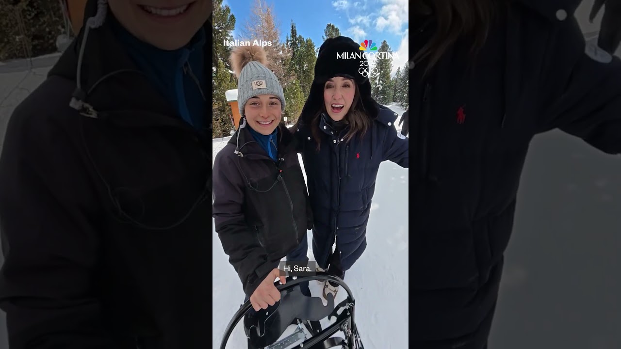 Gadi and Savannah try dog sledding in the Italian Alps