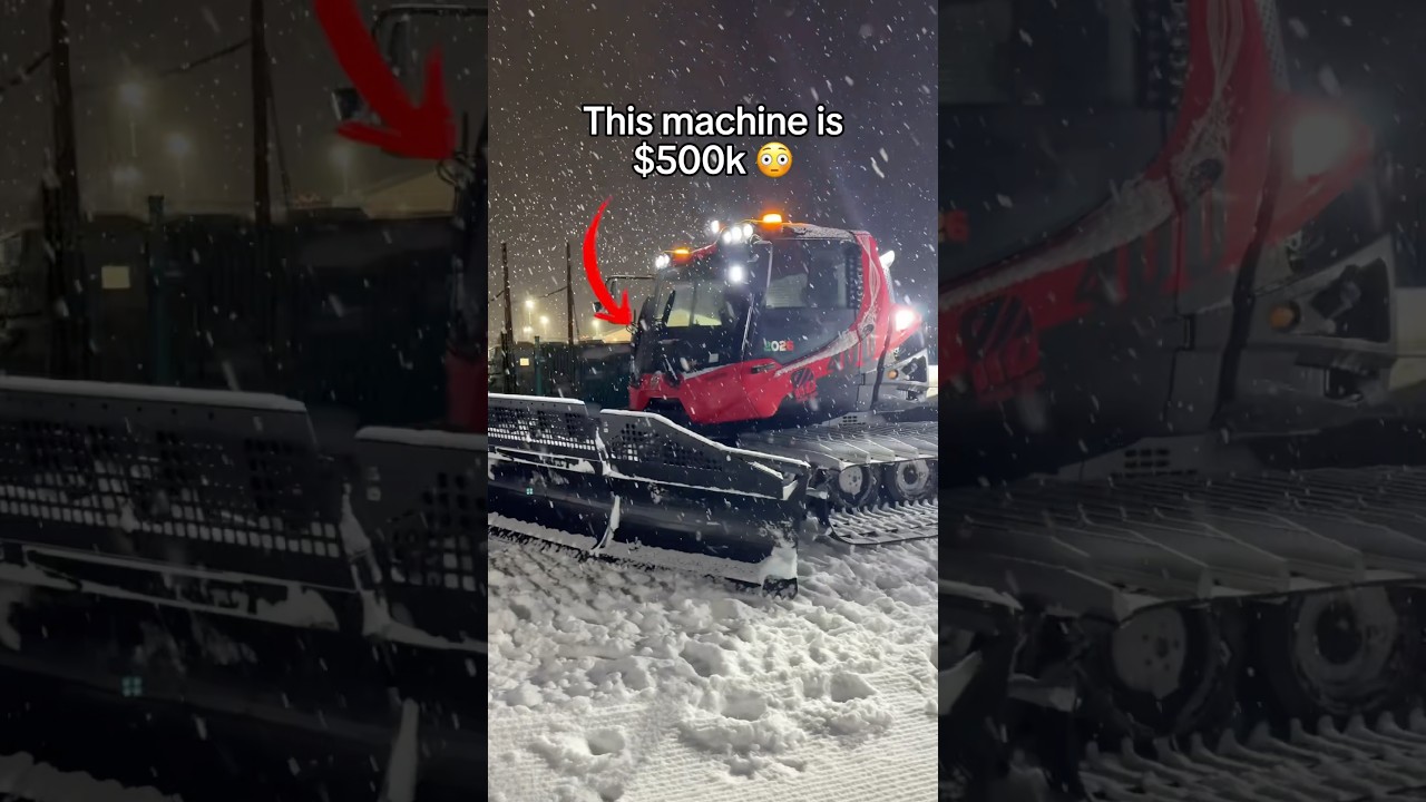 How they groom the snow! 🤔#snowboarding #skiing  #hollyland #larka1 #larkmax2