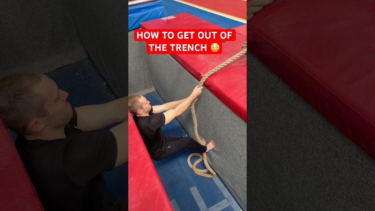 How to get out of the TRENCH 😳 #olympics #gymnast #gymnastics #sports #sport #fails #fail #olympic