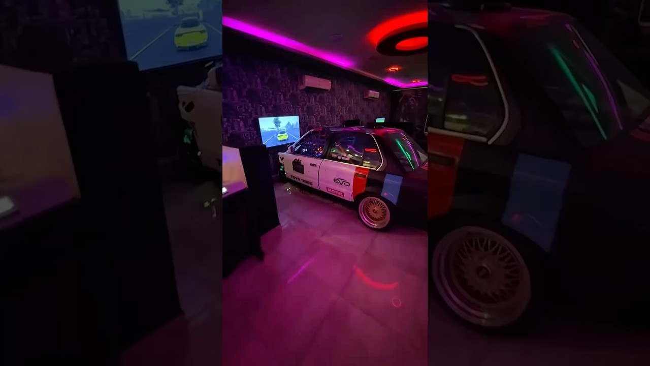 Indoor Car Racing Simulator! 🏁 #simulator #cars #gaming