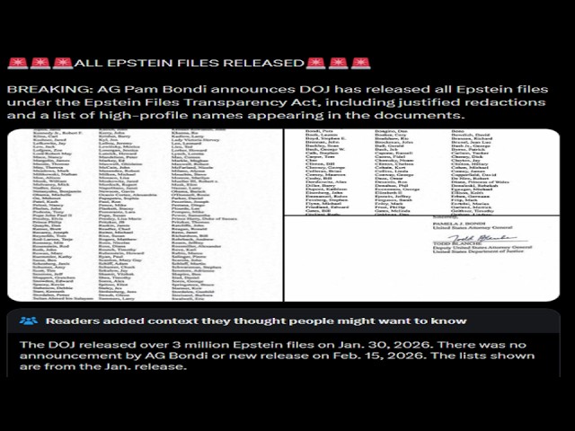 Just A Complete Lie About the Epstein Files