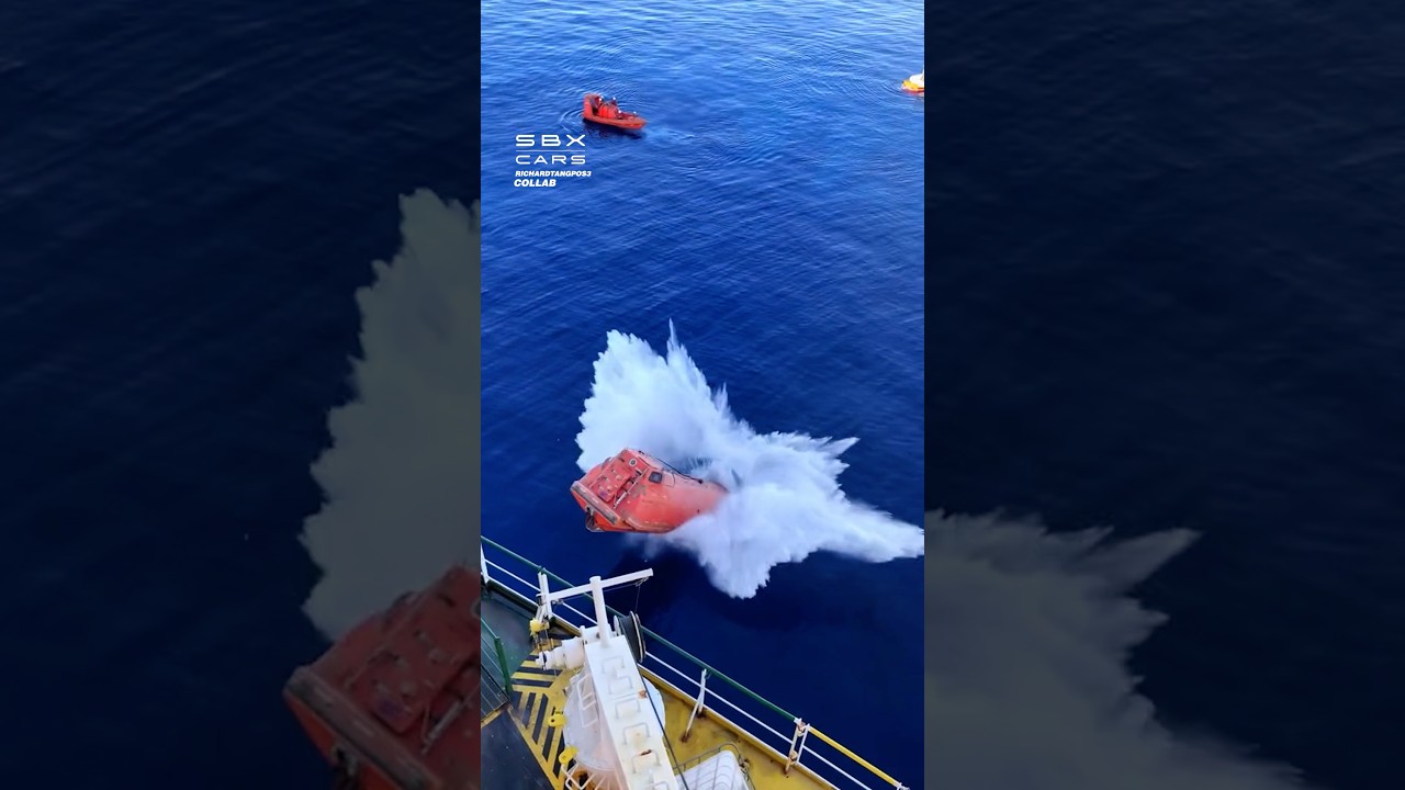 Launching Vehicles Into The Sea! 😱 #boats #launch #engineering