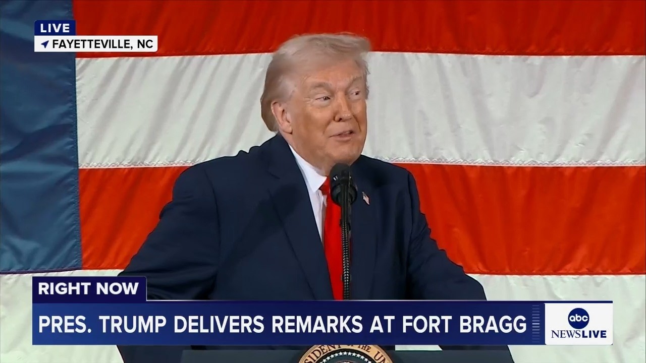 LIVE: President Trump delivers remarks to military family members at Fort Bragg