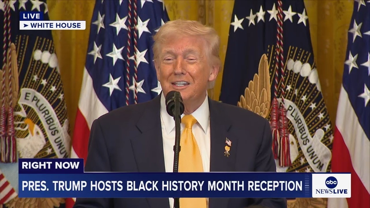 LIVE: President Trump hosts Black History Month reception at the White House