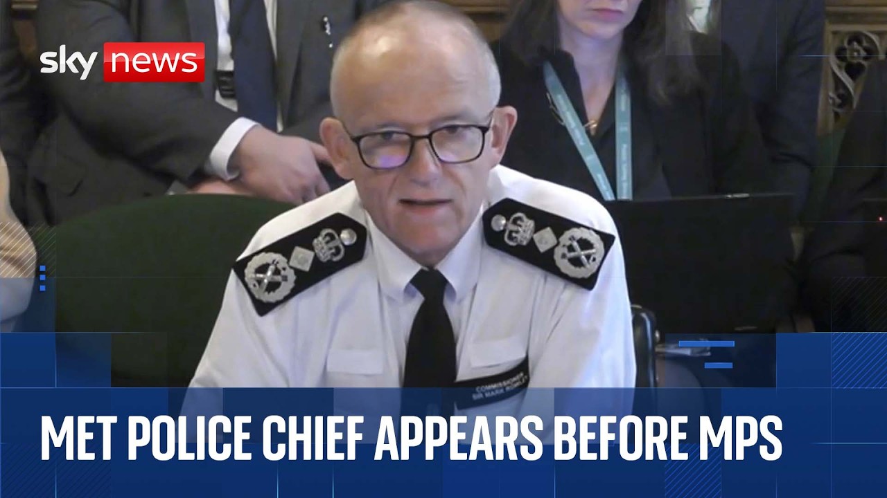 Met Police chief Sir Mark Rowley appears before Home Affairs Committee