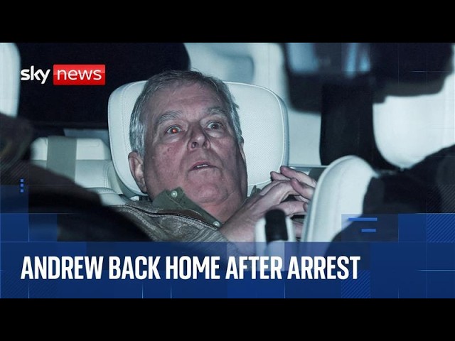 Outside royal residences after Andrew Mountbatten-Windsor arrested and released under investigation