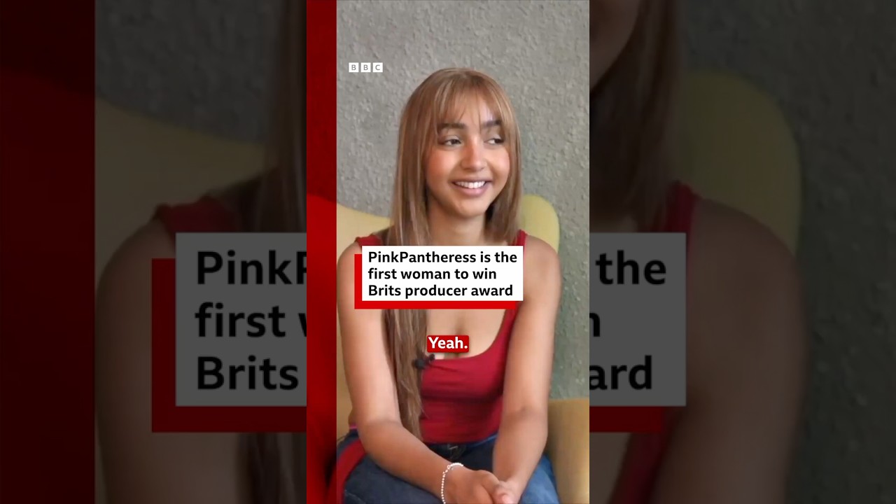 PinkPantheress is the first woman to win the Brit Award for Best Producer. #PinkPantheress #BBCNews