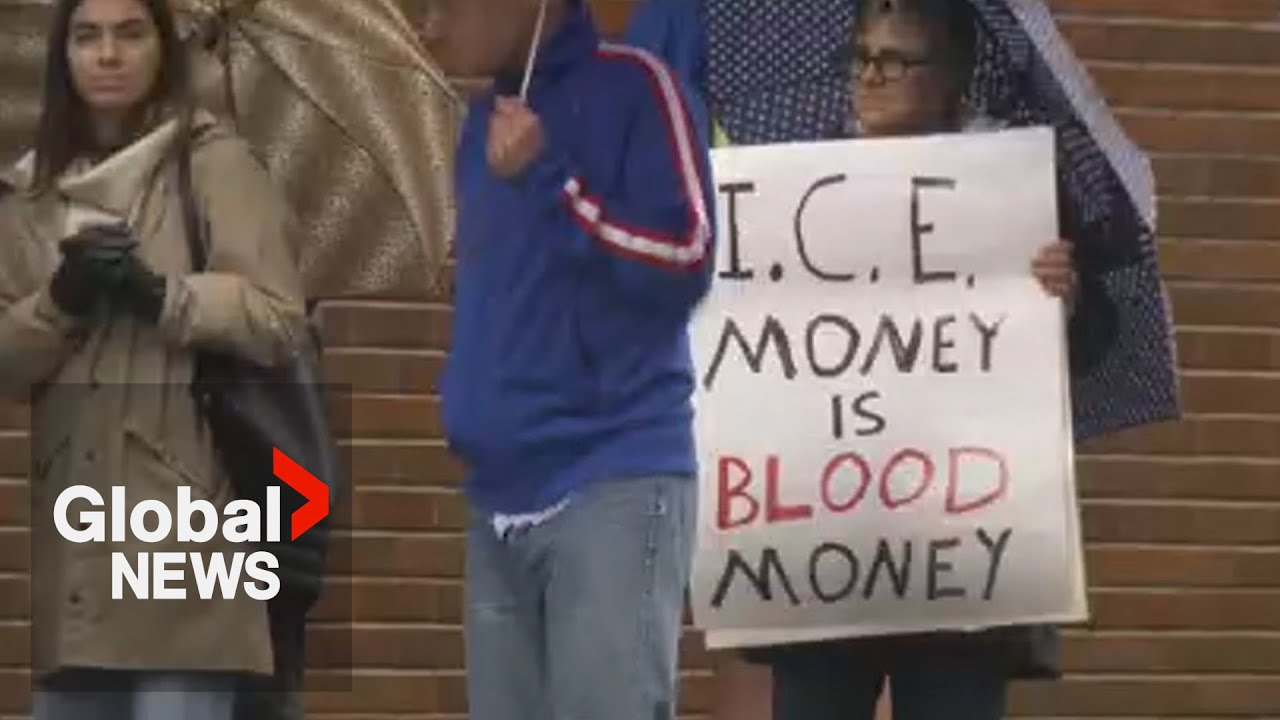 Protesters rally outside Hootsuite Vancouver office over ICE-linked contract